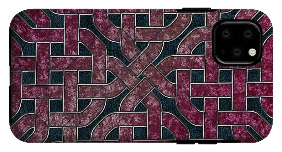 Pink Velvet Celtic Knot Square - Phone Case