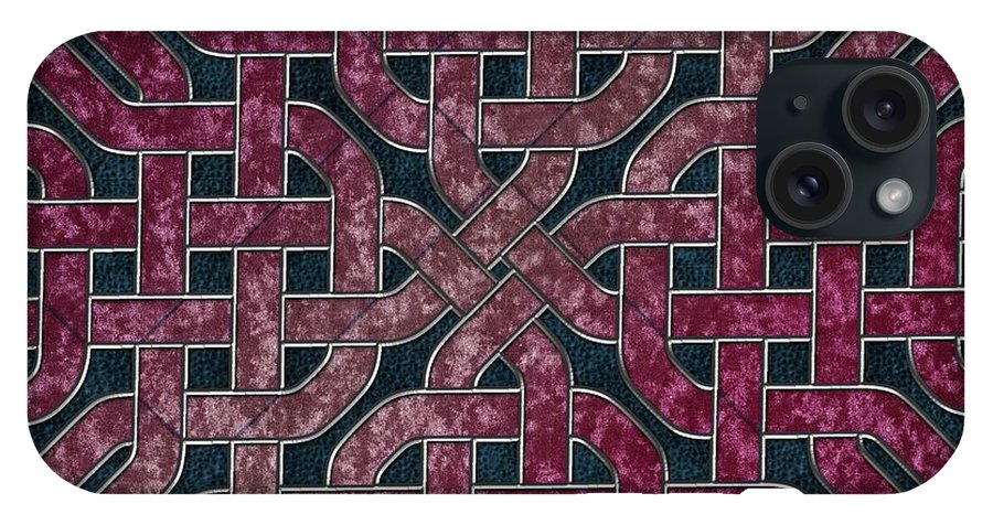 Pink Velvet Celtic Knot Square - Phone Case