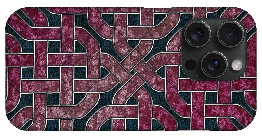 Pink Velvet Celtic Knot Square - Phone Case