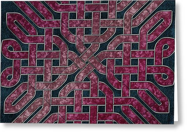 Pink Velvet Celtic Knot Square - Greeting Card
