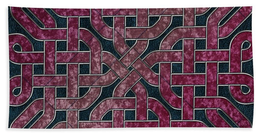 Pink Velvet Celtic Knot Square - Bath Towel