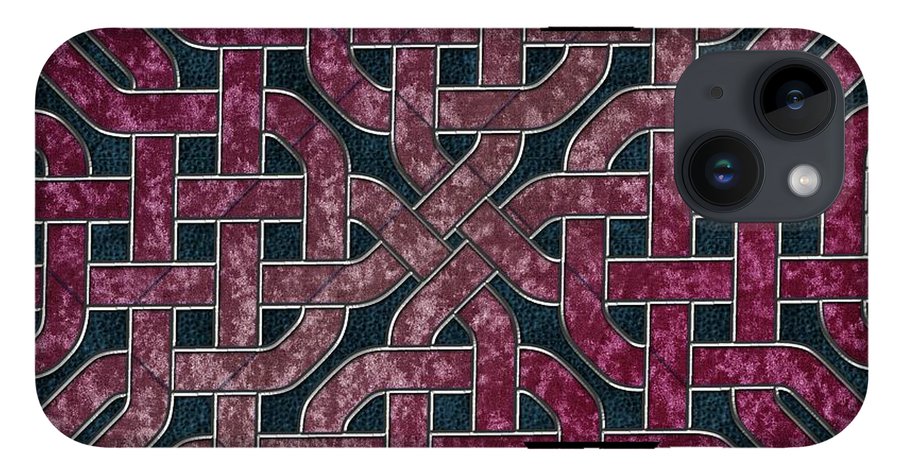 Pink Velvet Celtic Knot Square - Phone Case