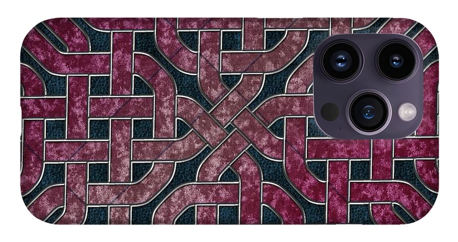 Pink Velvet Celtic Knot Square - Phone Case