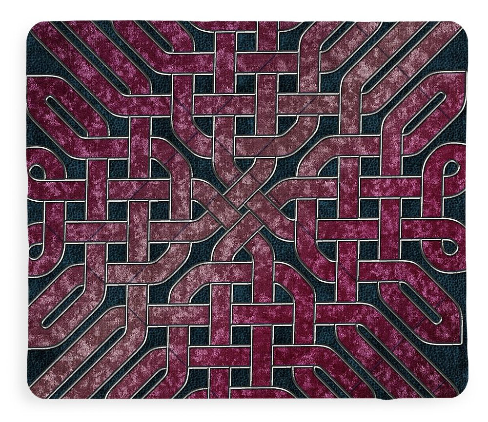 Pink Velvet Celtic Knot Square - Blanket