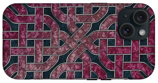 Pink Velvet Celtic Knot Square - Phone Case