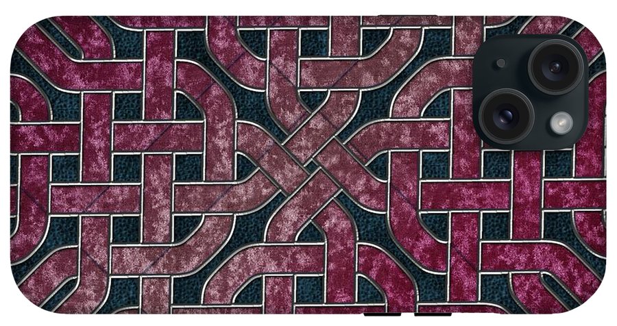 Pink Velvet Celtic Knot Square - Phone Case