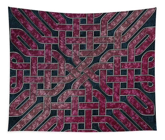 Pink Velvet Celtic Knot Square - Tapestry