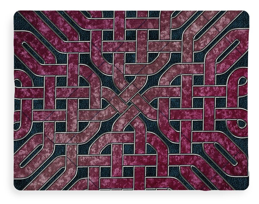 Pink Velvet Celtic Knot Square - Blanket