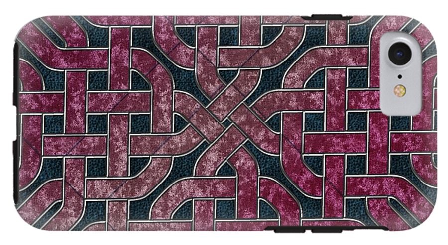Pink Velvet Celtic Knot Square - Phone Case
