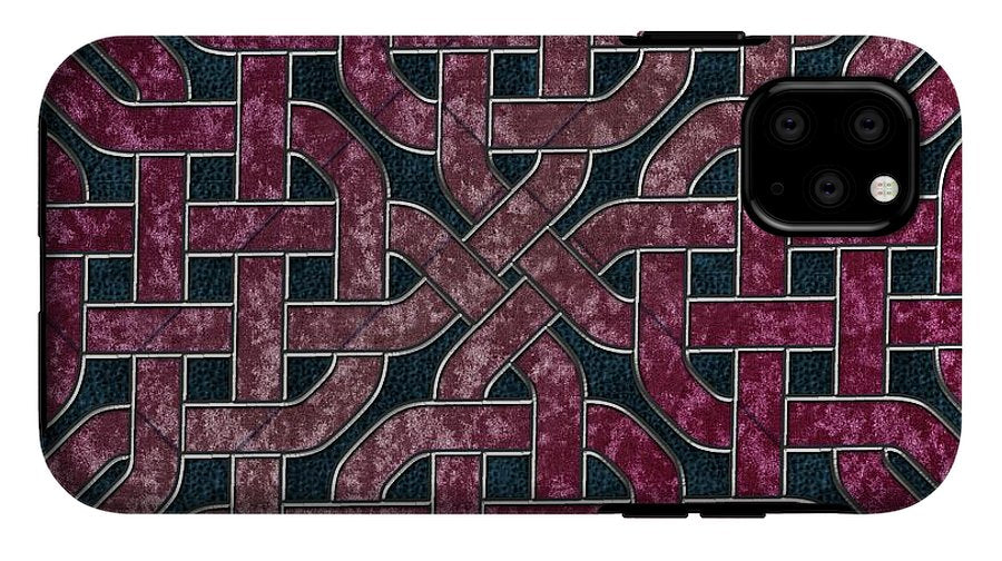 Pink Velvet Celtic Knot Square - Phone Case