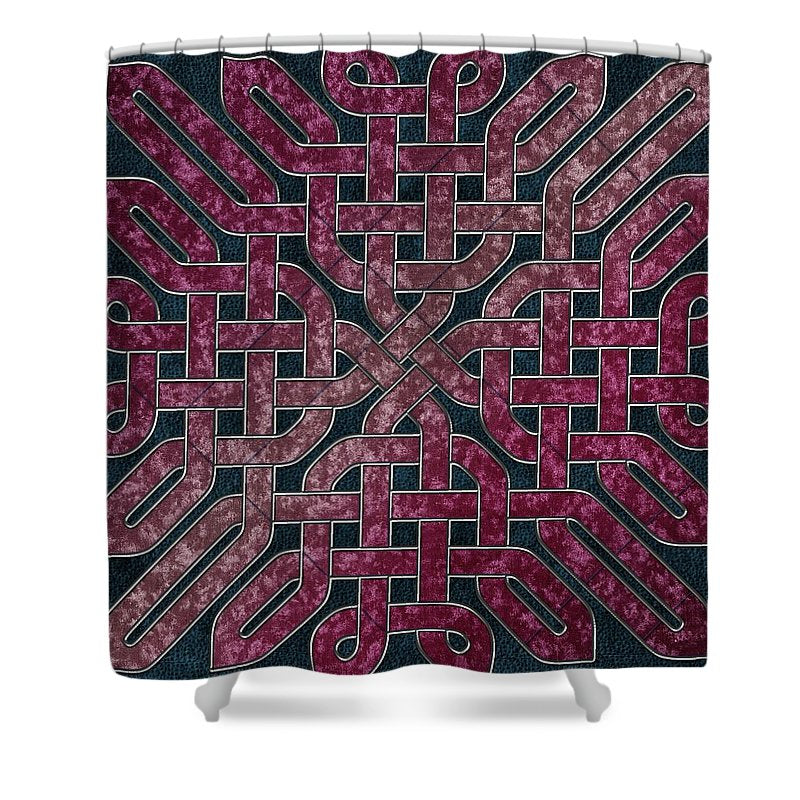 Pink Velvet Celtic Knot Square - Shower Curtain