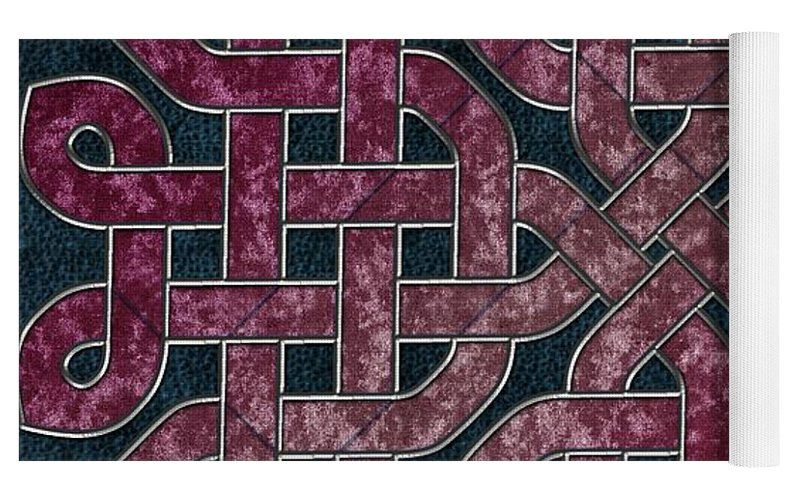 Pink Velvet Celtic Knot Square - Yoga Mat