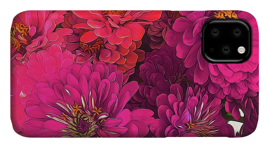 Pink Zinnias - Phone Case