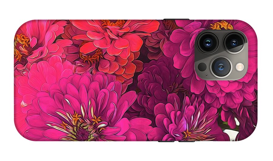 Pink Zinnias - Phone Case