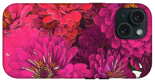Pink Zinnias - Phone Case