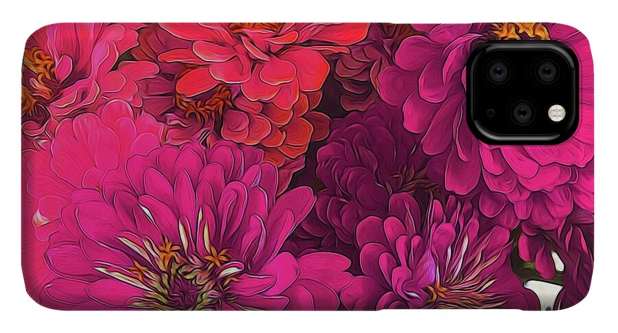 Pink Zinnias - Phone Case