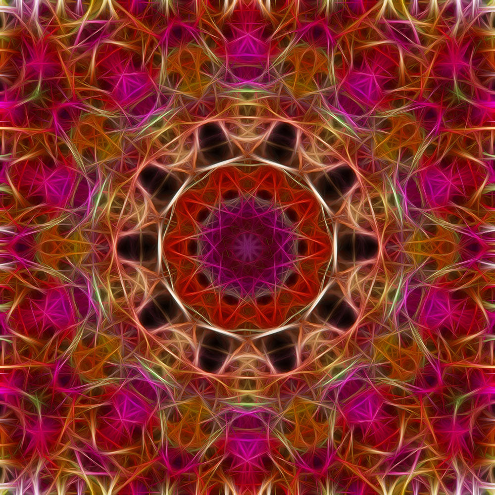 Pink and Cream Kaleidoscope Digital Image Download