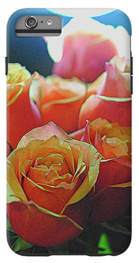 Pinki and Orange Rose Bouquet With Light - Phone Case