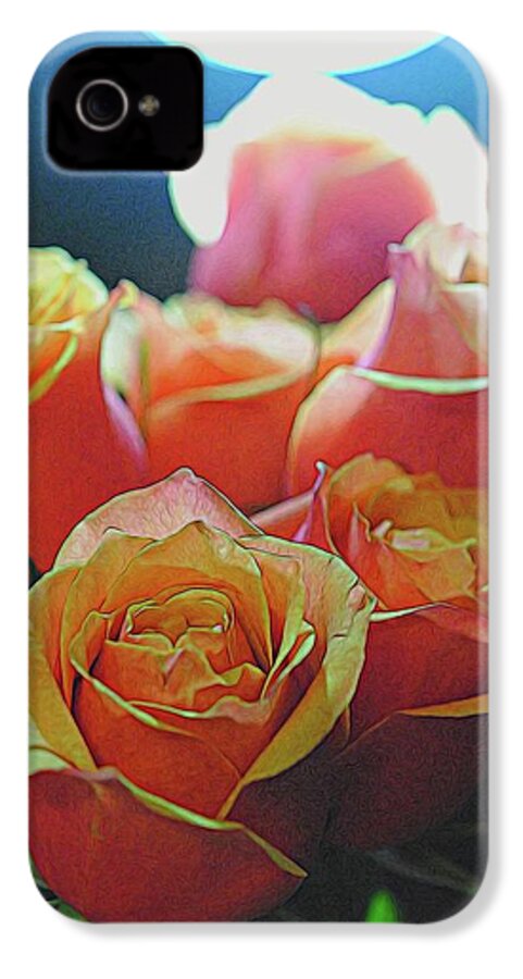 Pinki and Orange Rose Bouquet With Light - Phone Case