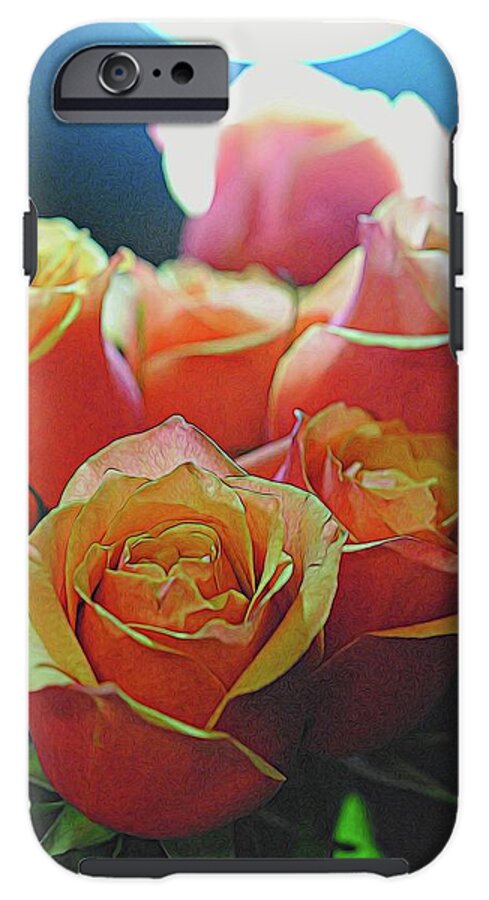 Pinki and Orange Rose Bouquet With Light - Phone Case
