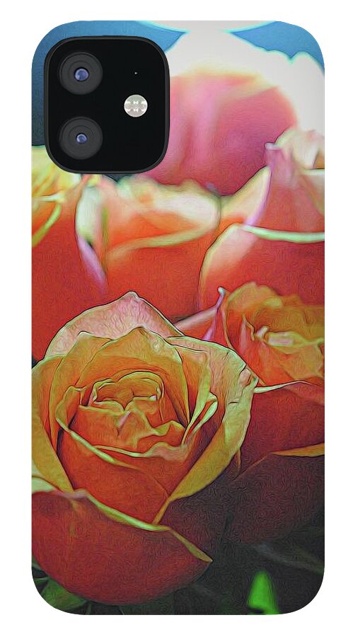 Pinki and Orange Rose Bouquet With Light - Phone Case