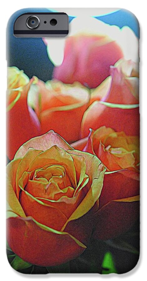 Pinki and Orange Rose Bouquet With Light - Phone Case