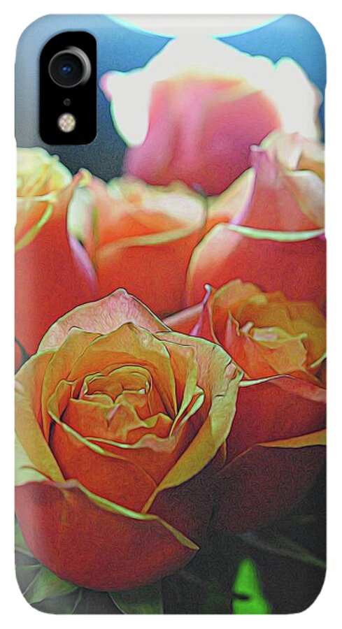 Pinki and Orange Rose Bouquet With Light - Phone Case