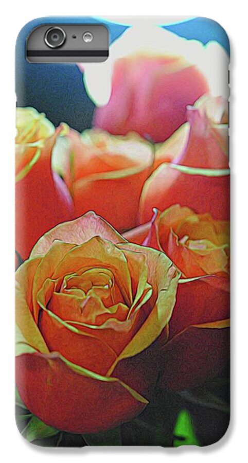Pinki and Orange Rose Bouquet With Light - Phone Case