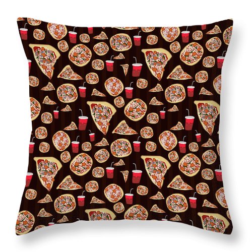 Pizza Pattern - Throw Pillow