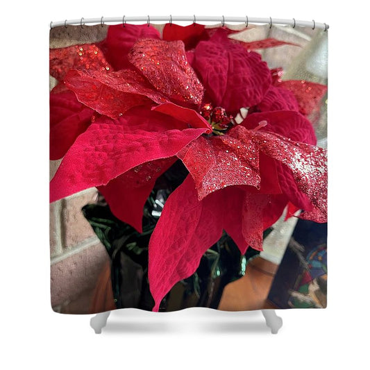 Poinsettia - Shower Curtain