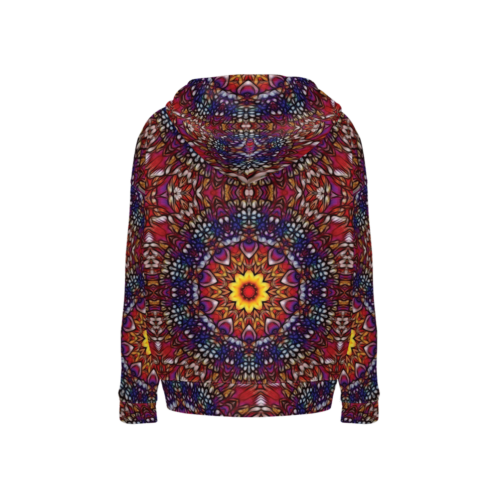 Blue red Purple Kaleidoscope Women’s Relaxed Fit Hoodie