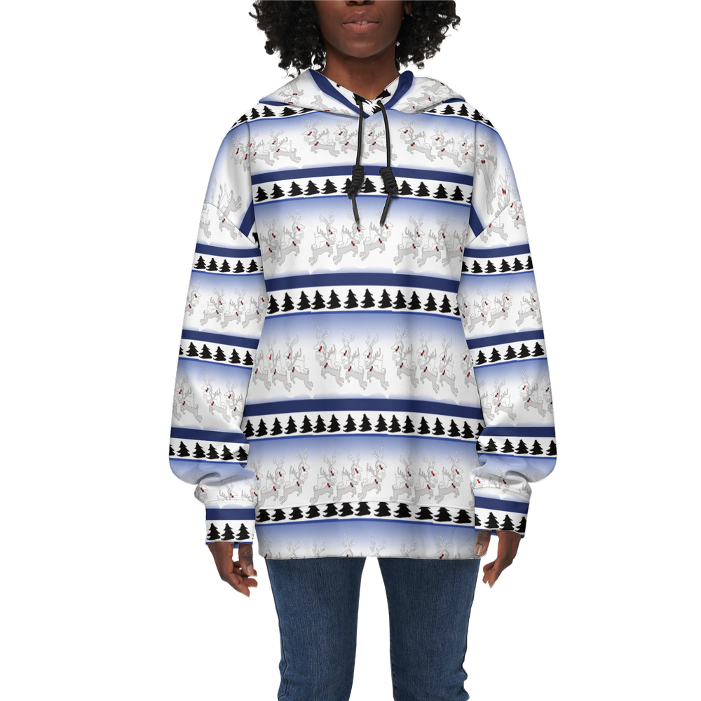 Reindeer Pattern Women’s Relaxed Fit Hoodie