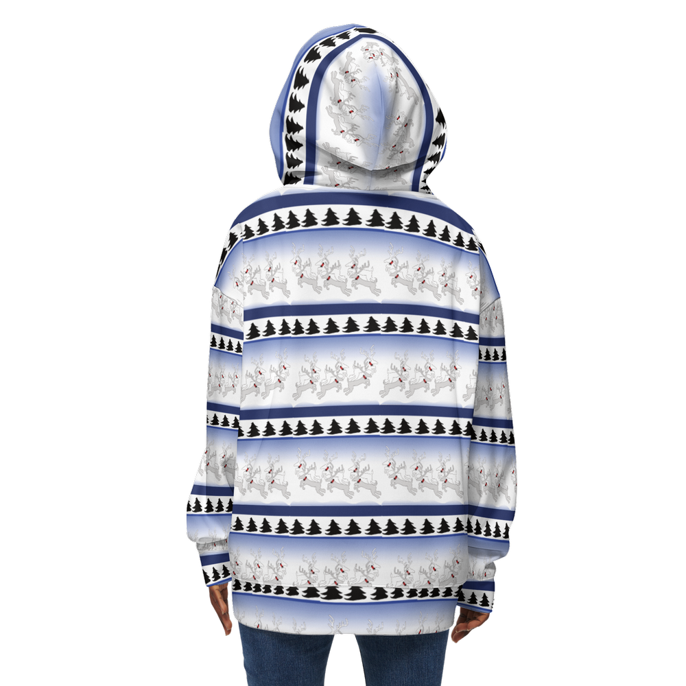 Reindeer Pattern Women’s Relaxed Fit Hoodie