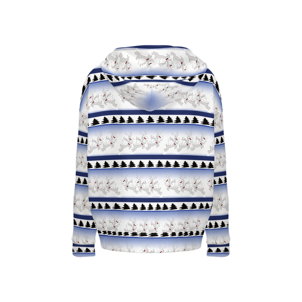 Reindeer Pattern Women’s Relaxed Fit Hoodie