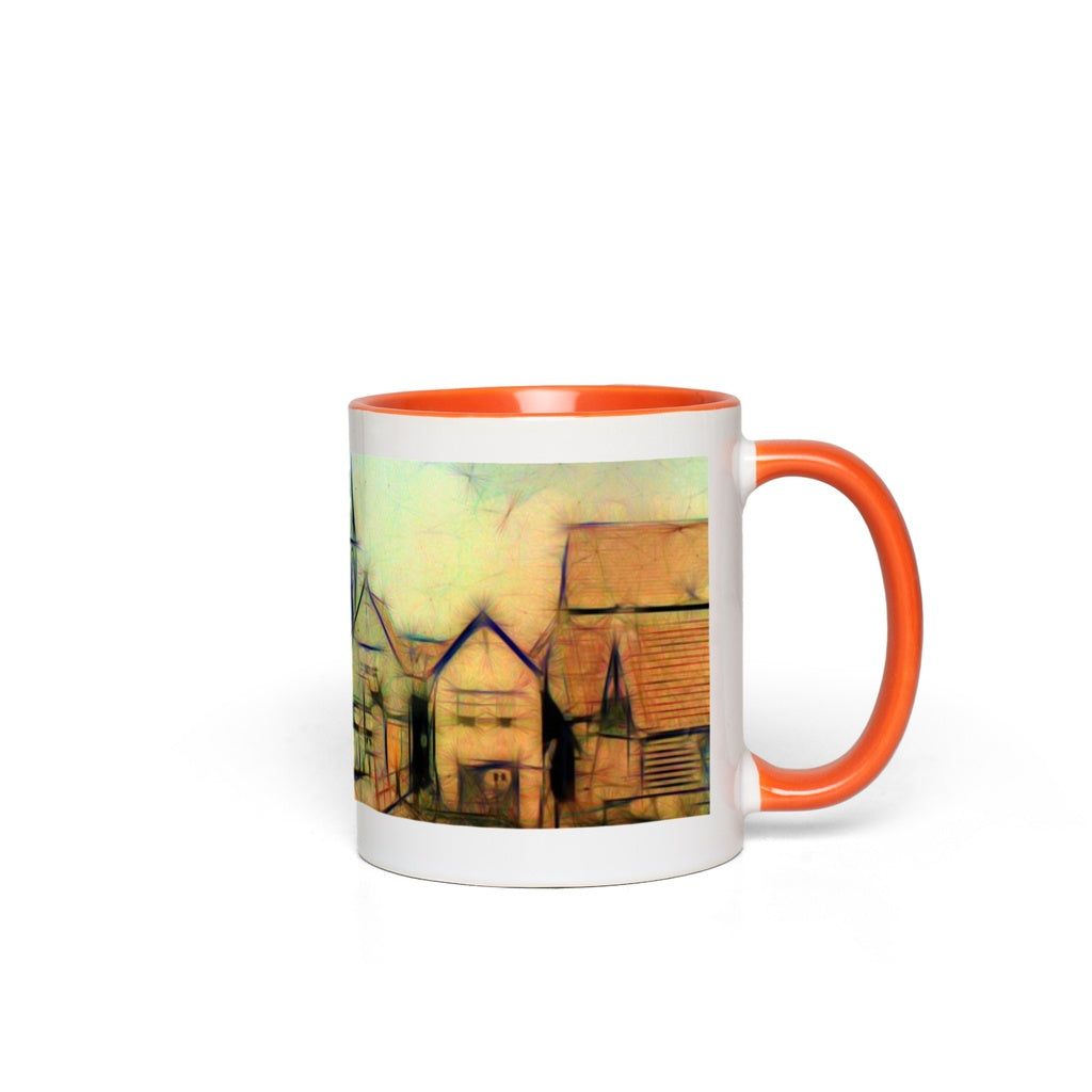 Vintage Travel Little Town Accent Mugs