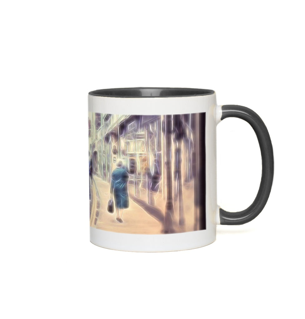 Vintage Travel Shopping London Accent Mugs