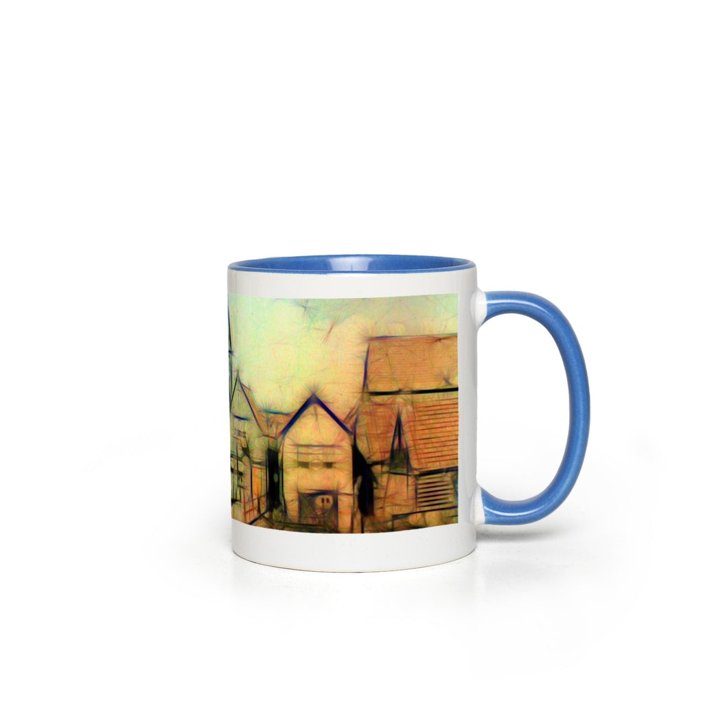 Vintage Travel Little Town Accent Mugs