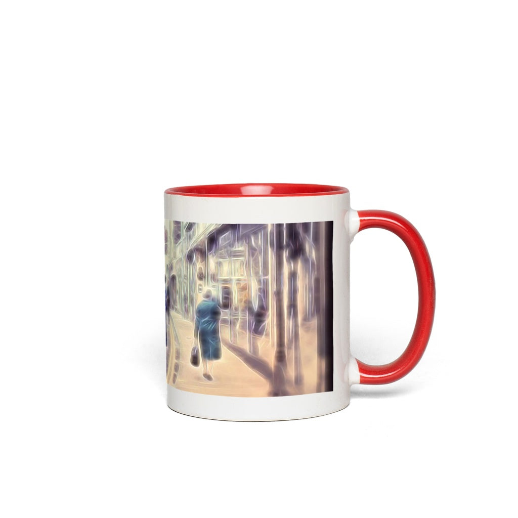 Vintage Travel Shopping London Accent Mugs
