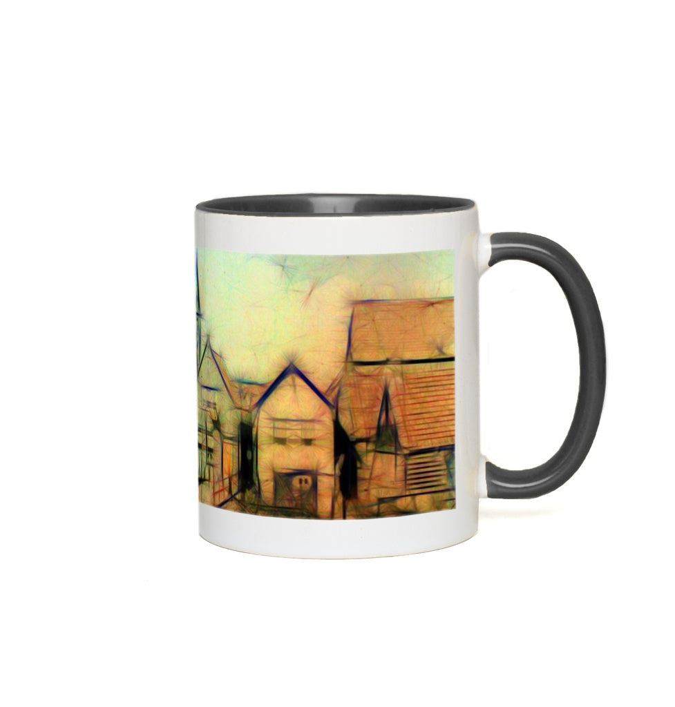 Vintage Travel Little Town Accent Mugs