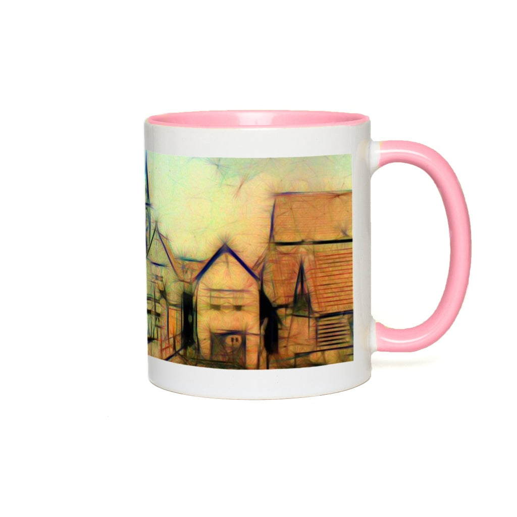 Vintage Travel Little Town Accent Mugs