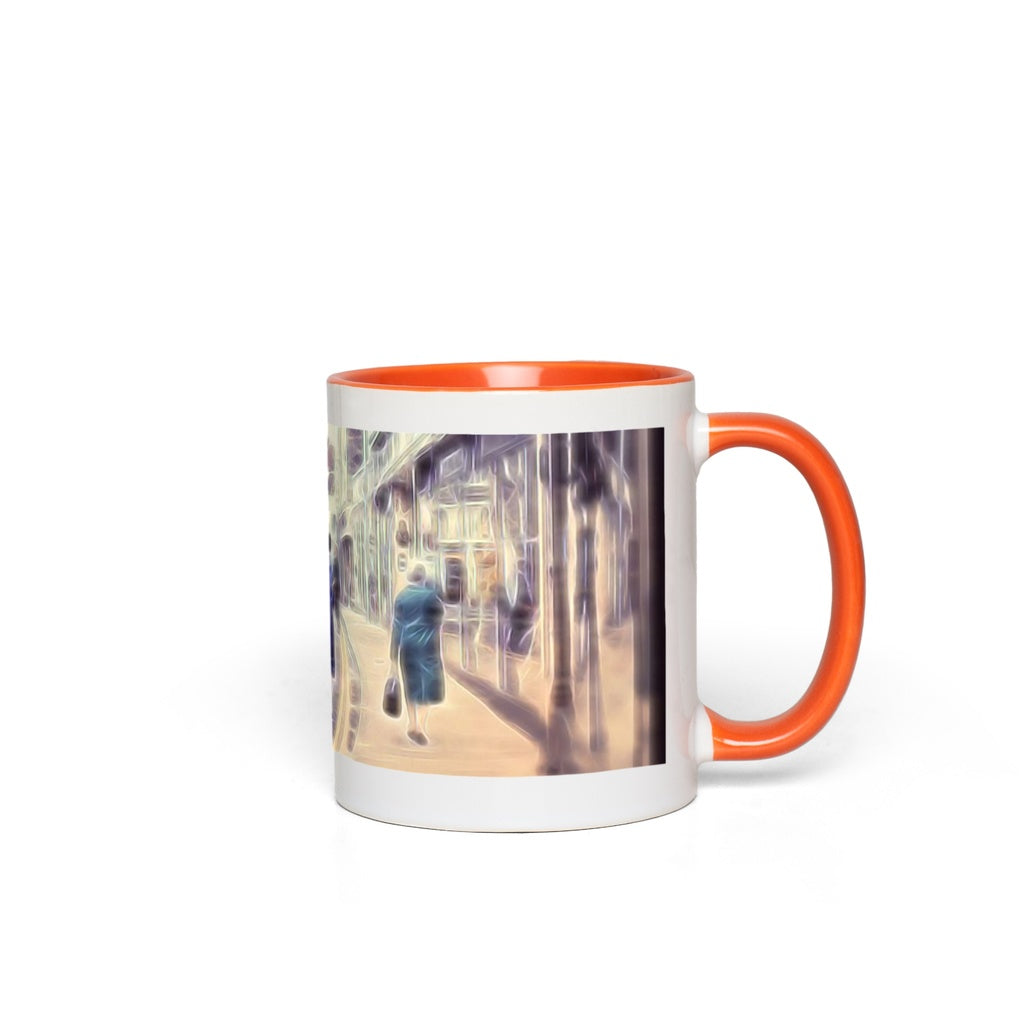 Vintage Travel Shopping London Accent Mugs