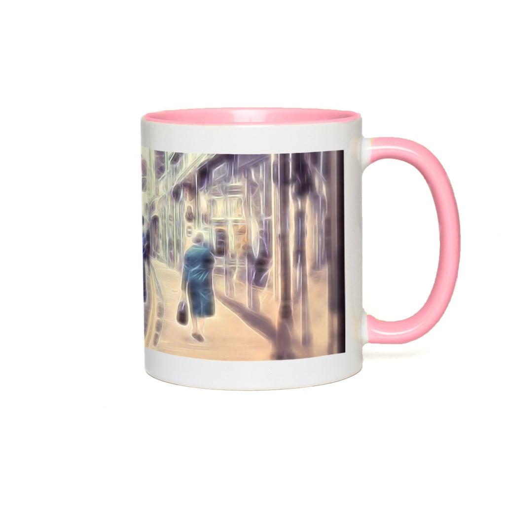 Vintage Travel Shopping London Accent Mugs