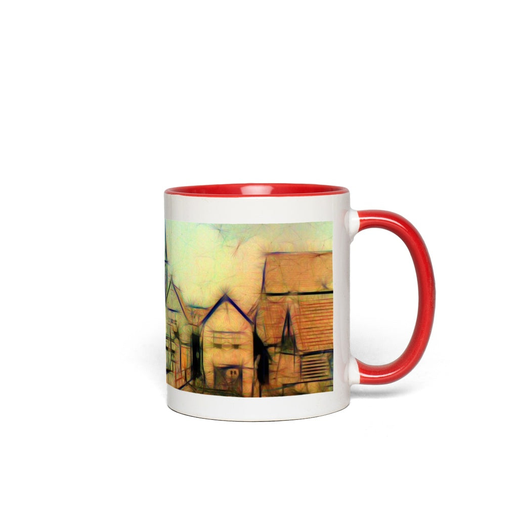 Vintage Travel Little Town Accent Mugs