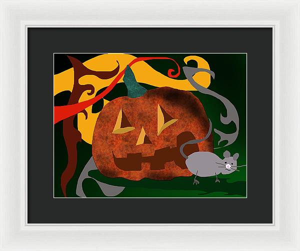 Pumpkin Mouse - Framed Print