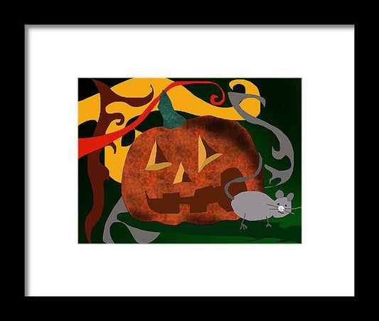 Pumpkin Mouse - Framed Print
