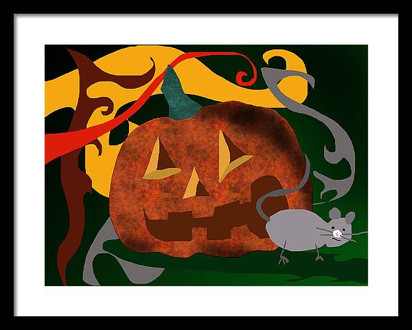 Pumpkin Mouse - Framed Print