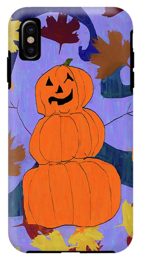 Pumpkin Snowman - Phone Case