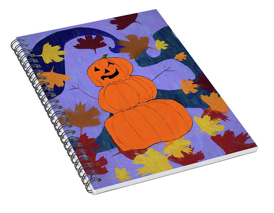 Pumpkin Snowman - Spiral Notebook