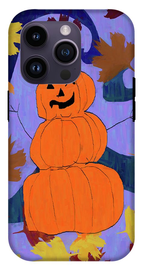 Pumpkin Snowman - Phone Case