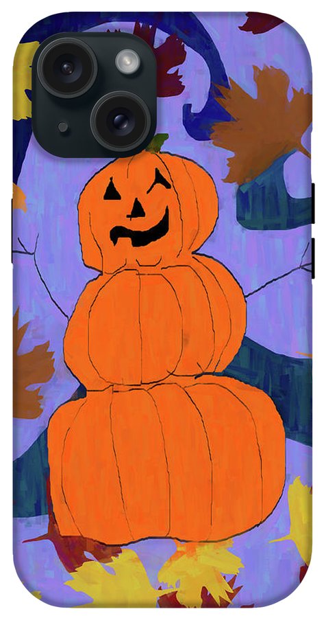 Pumpkin Snowman - Phone Case